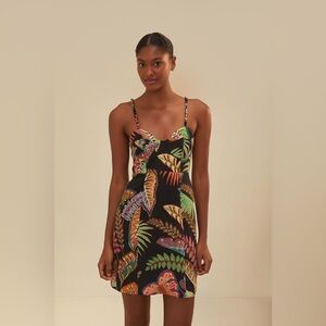 NWT FARM RIO Cool Foliage Mini Dress sz Small